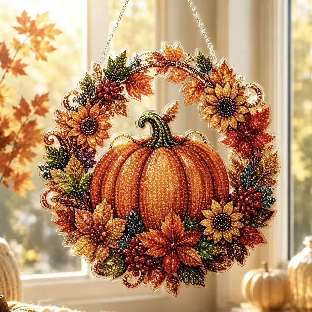 Gardening Tools Diy - Halloween Pumpkins Diamond Art Hanging Ornament