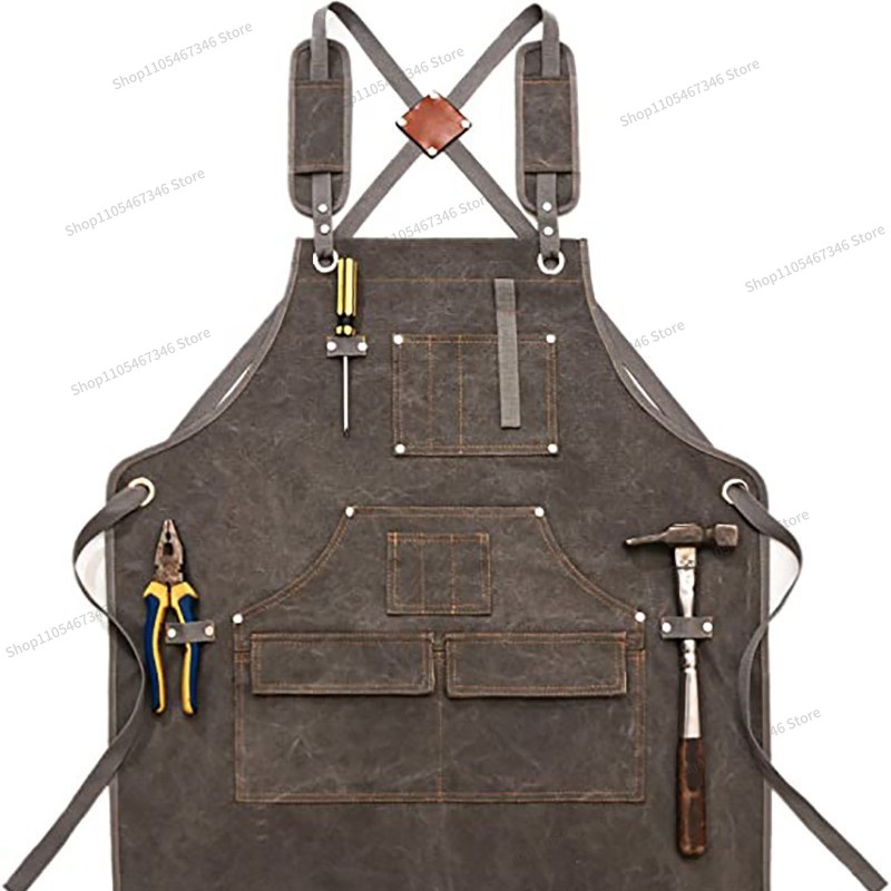 For Thickened Canvas Apron Cus - Gardening Tools Logo recension och pris