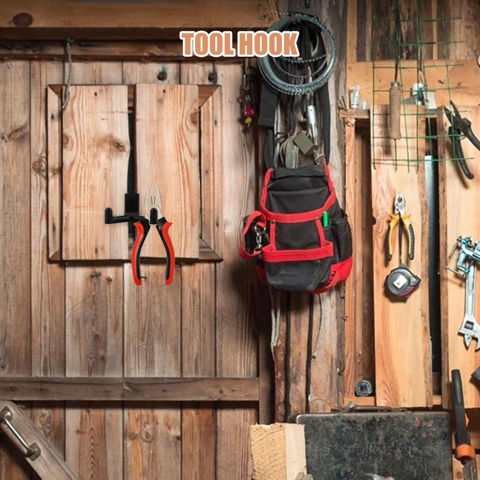 ABS Shed Tool Hook Groove Desi - Gardening Tools Storage recension och pris