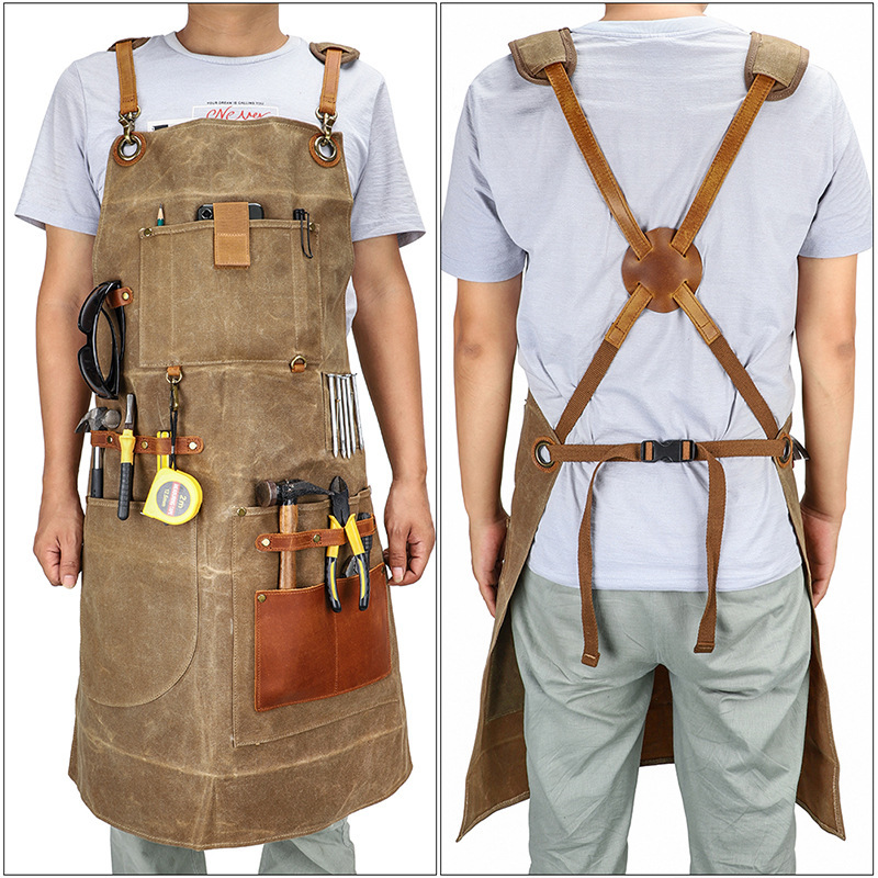 Heavy Industry Waxed Canvas Ap - Gardening Tools Logo recension och pris