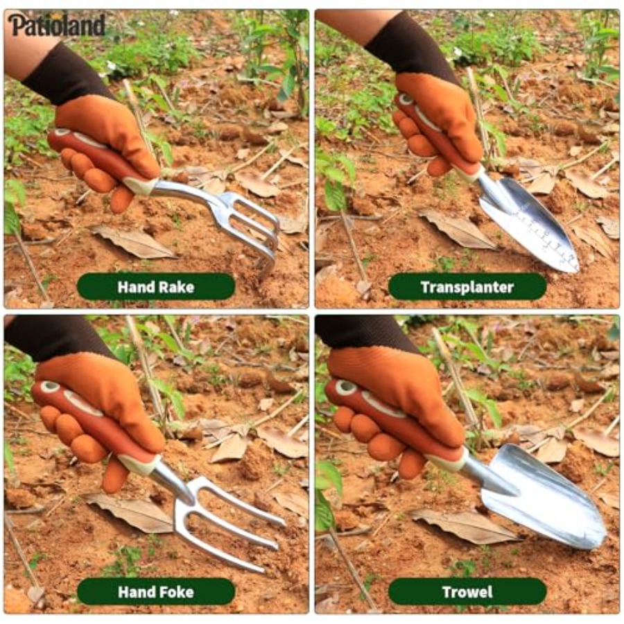 10-Piece Garden Tool Set, Gard - Gardening Tools Wooden recension och pris