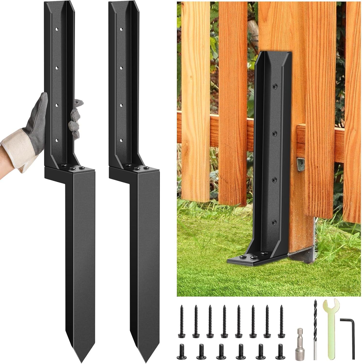 2PCS Fence Repair Anchor Fence - Gardening Tools Kit For Home Garden recension och pris