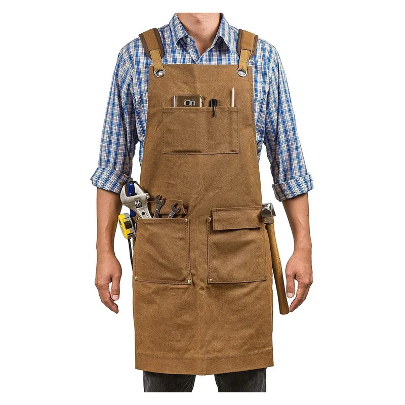 Thickened Canvas Apron Waterpr - Gardening Tools Logo recension och pris