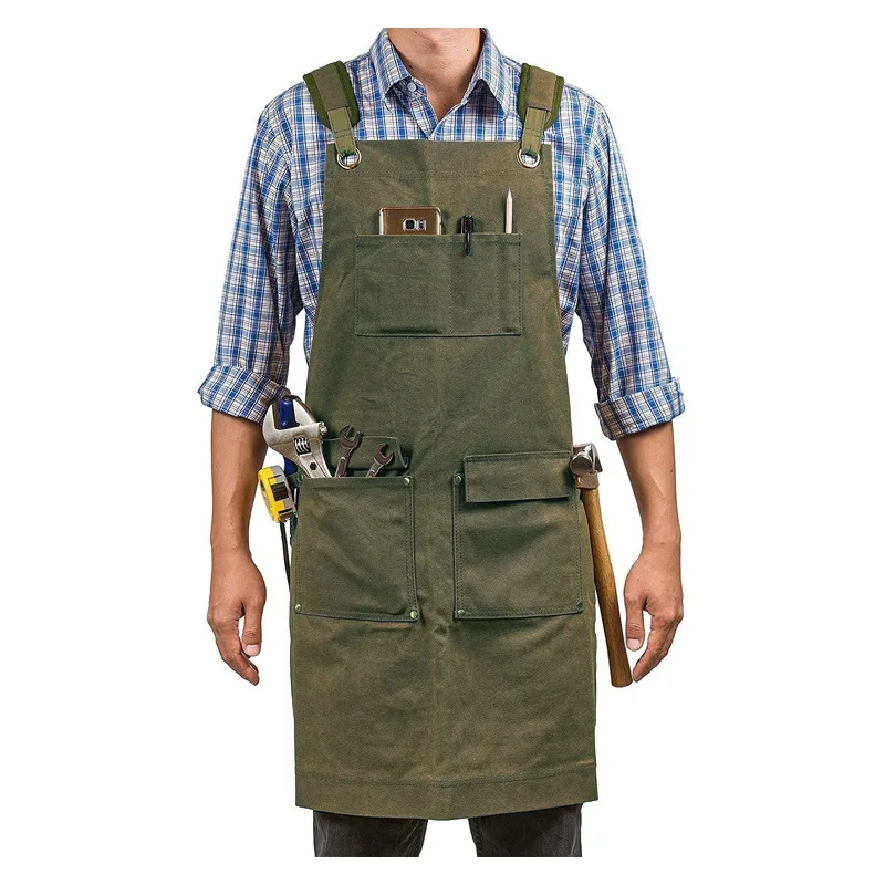 Thickened Canvas Apron Waterpr - Gardening Tools Logo recension och pris