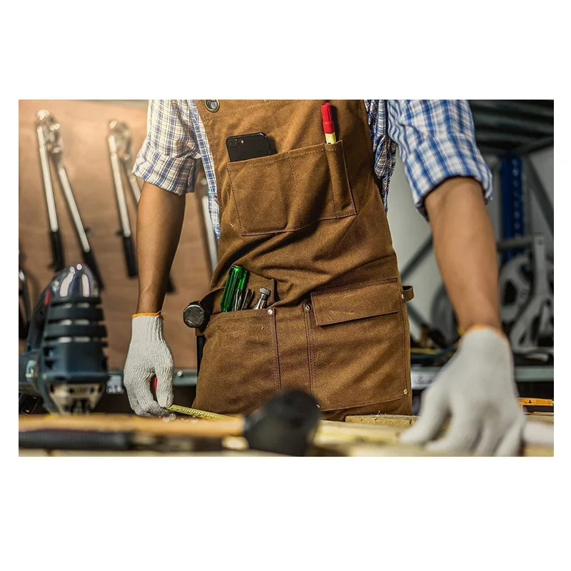 Thickened Canvas Apron Waterpr - Gardening Tools Logo recension och pris
