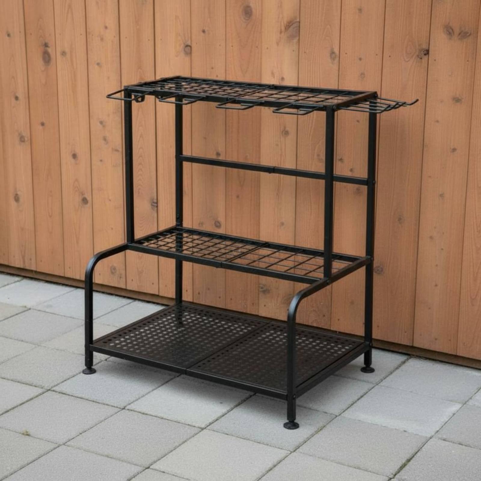 Metal Garden Tool Rack Adjusta - Gardening Tools Storage recension och pris