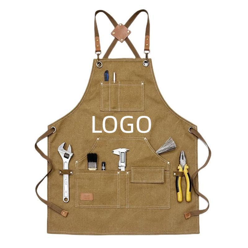 Canvas Apron With Multiple Poc - Gardening Tools Logo recension och pris