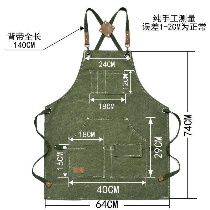 Canvas Apron With Multiple Poc - Gardening Tools Logo recension och pris