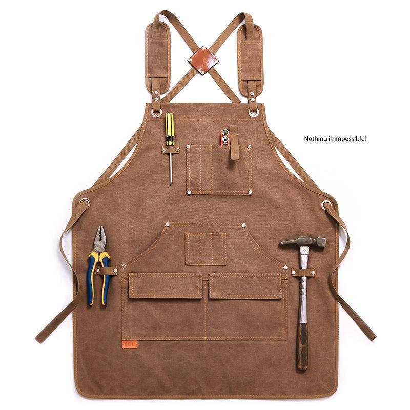 Canvas Apron With Printed Logo - Gardening Tools Logo recension och pris