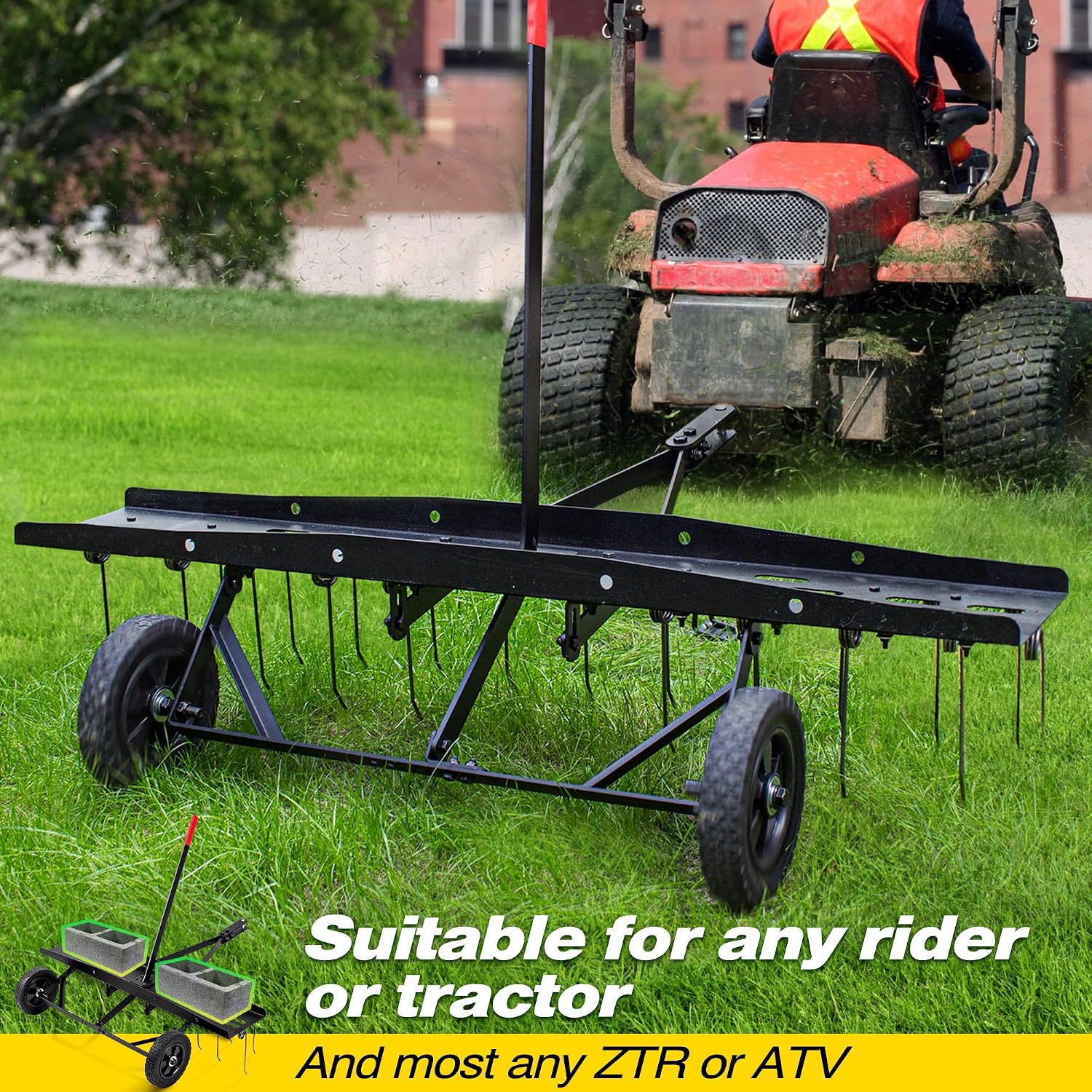Tow Behind Lawn Dethatcher Rak - Gardening Tools And Equipment recension och pris