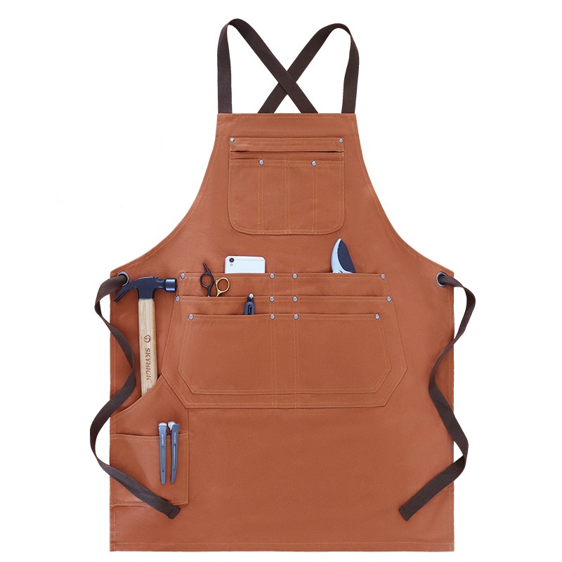 Multi Pocket Tool Apron Cotton - Gardening Tools Logo recension och pris