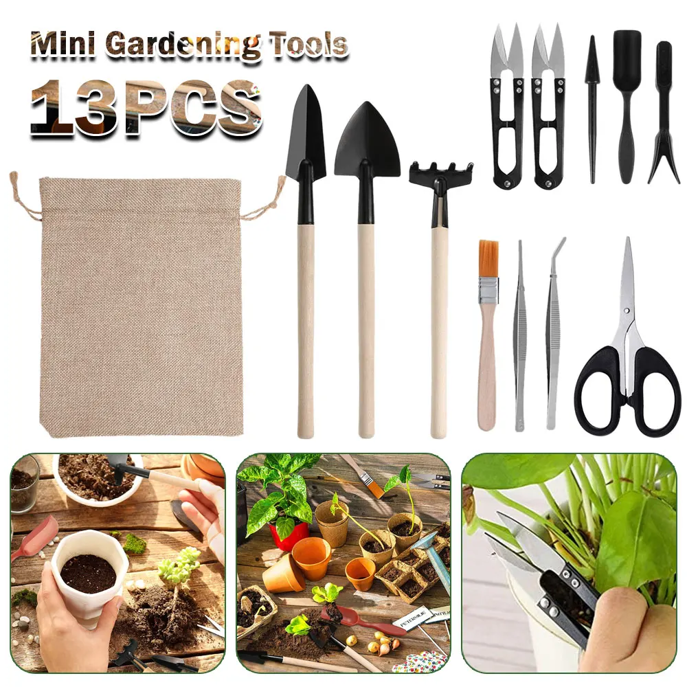 13PCS Succulent Plants Tool Se - Gardening Tools Kit For Home Garden recension och pris