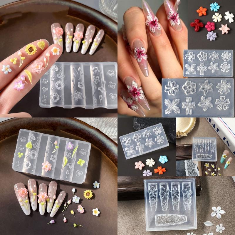 New Flower Nail Art Mold 3D Si - Gardening Tools Diy recension och pris