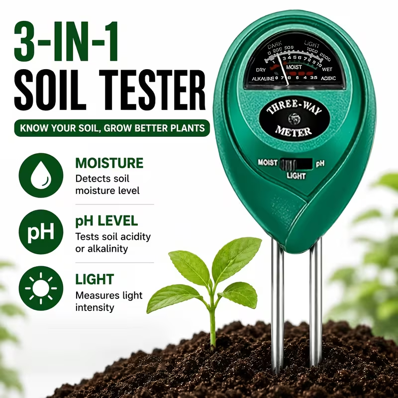 3-in-1 Soil Tester (Moisture,  - Gardening Tools And Equipment recension och pris