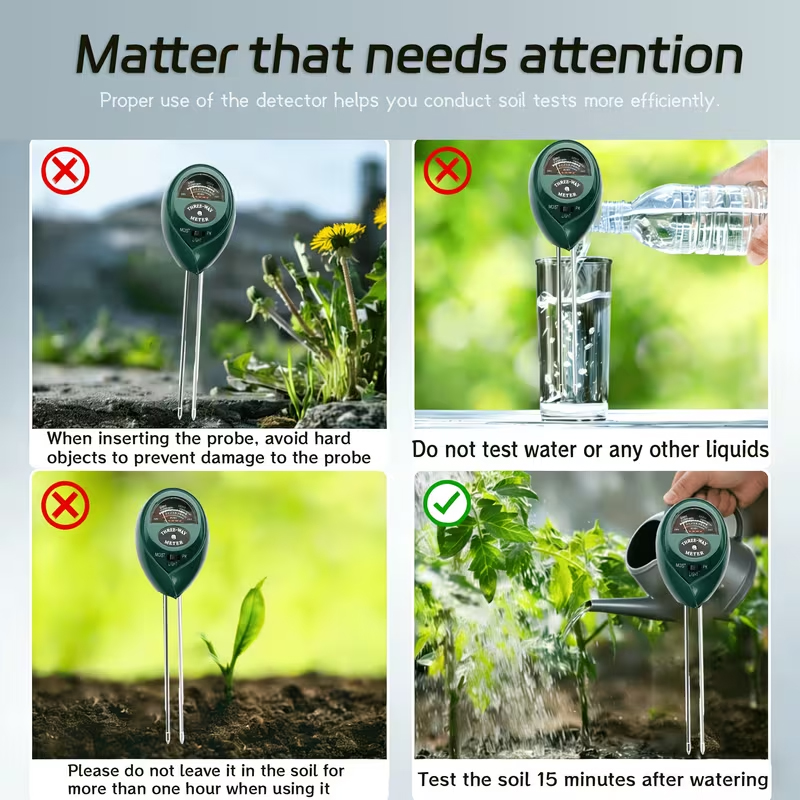 3-in-1 Soil Tester (Moisture,  - Gardening Tools And Equipment recension och pris
