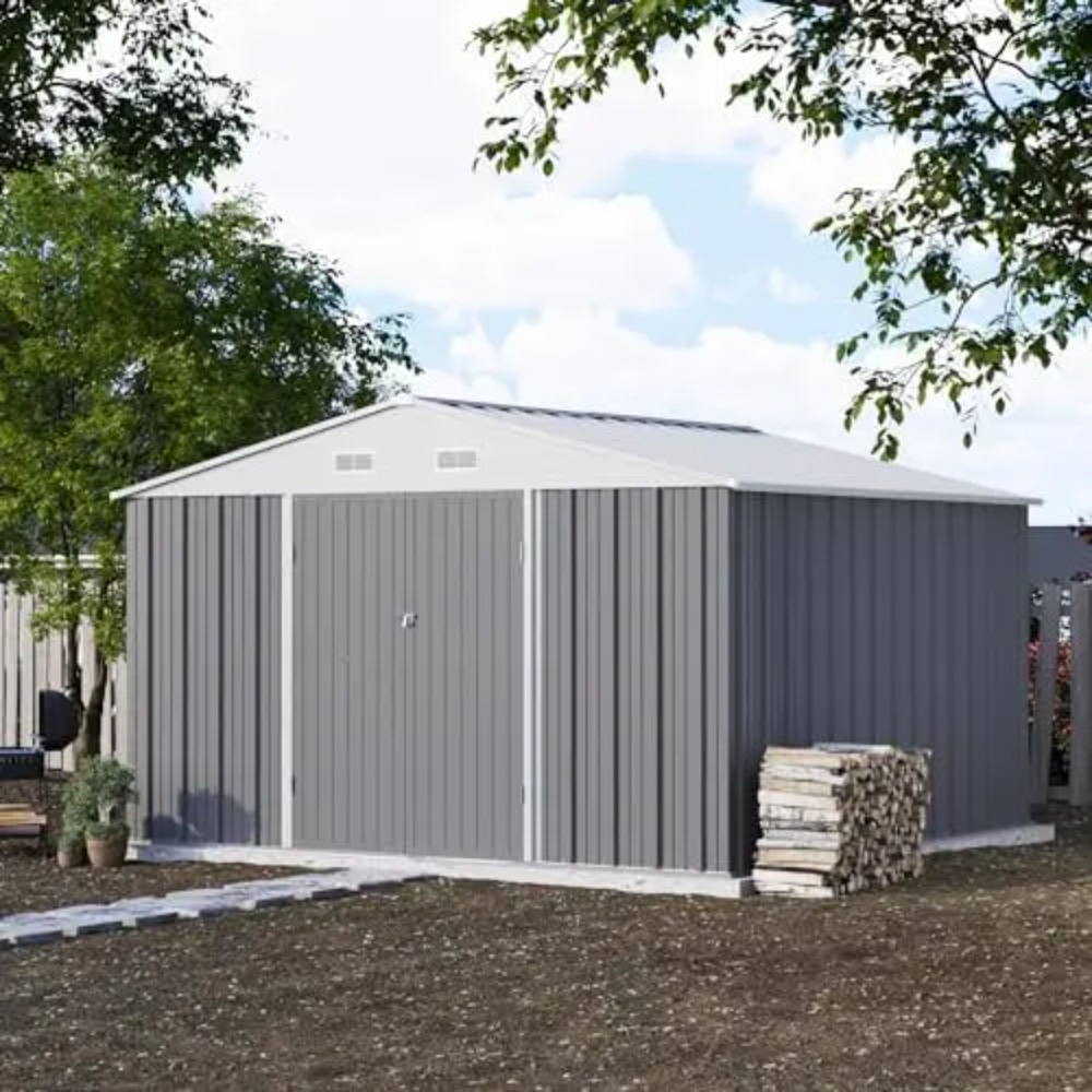 10x10 FT Metal Storage Shed, B - Gardening Tools Storage recension och pris