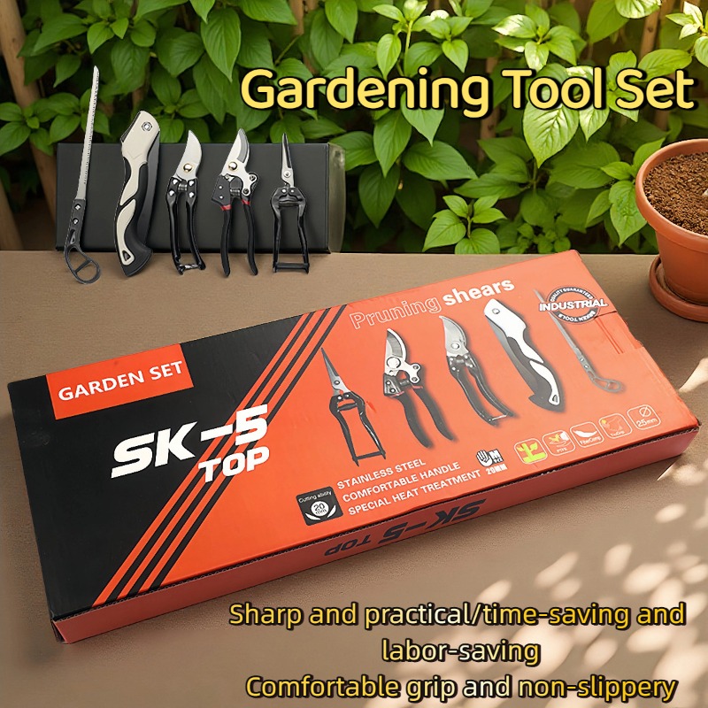 5 Piece Garden Tool Set Heavy  - Gardening Tools Kit For Home Garden recension och pris