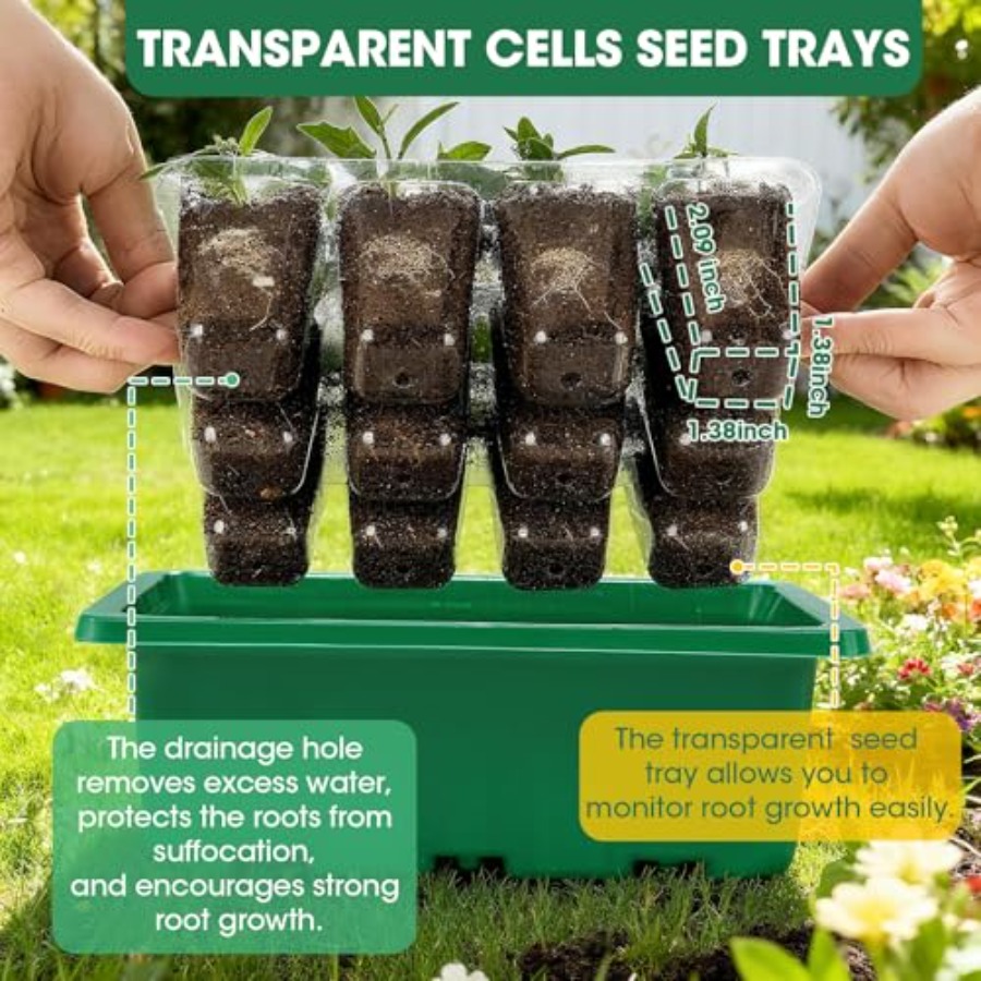 5 Packs Seed Starter Tray with - Greenhouse Mini Indoor recension och pris