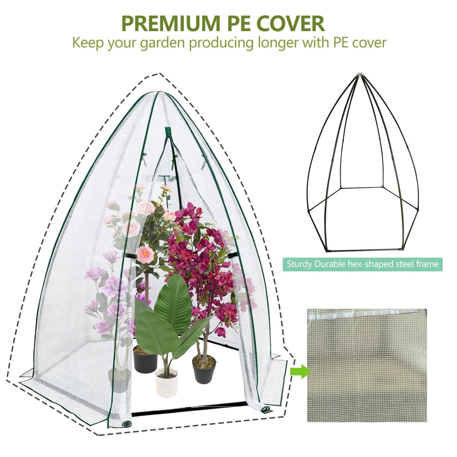 54x54x71 Mini Hexagonal Greenh - Greenhouse Mini Indoor recension och pris